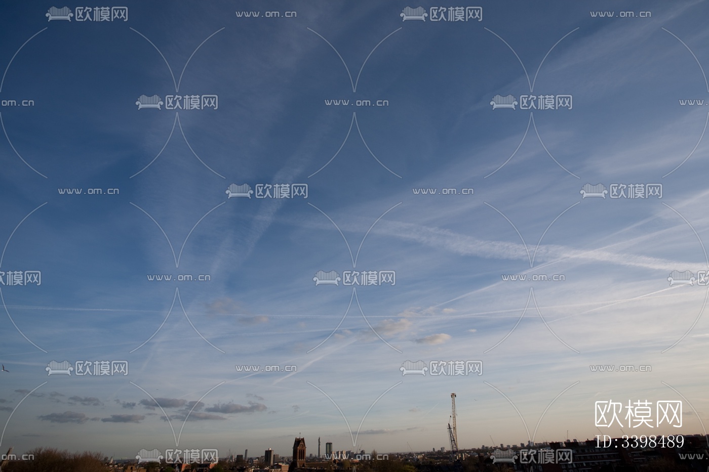 傍晚的日落天空景观风景下载