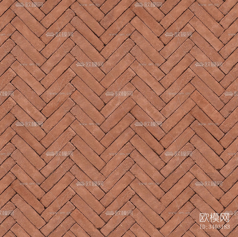 无缝人字纹陶瓦拼花地砖人行道路地面广场铺贴下载