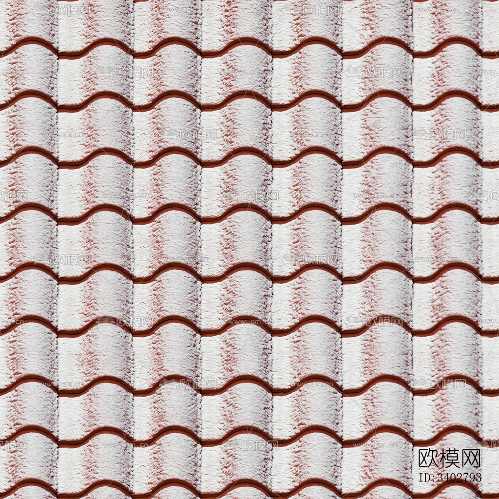 无缝别墅建筑白雪覆盖的屋顶瓦片下载