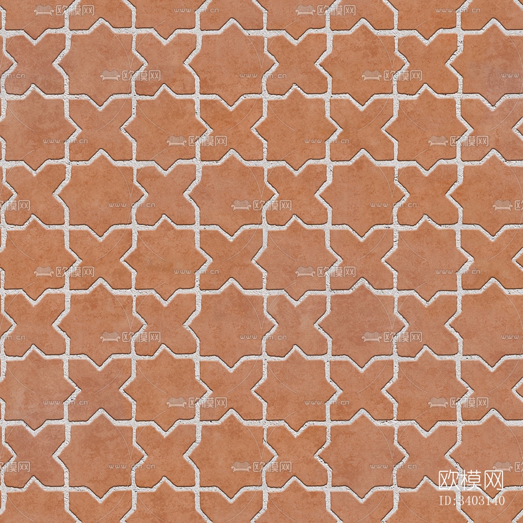 无缝陶瓦几何拼花地砖人行道路地面广场铺贴下载