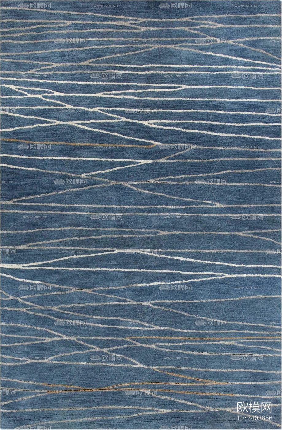 现代蓝色条纹地毯下载