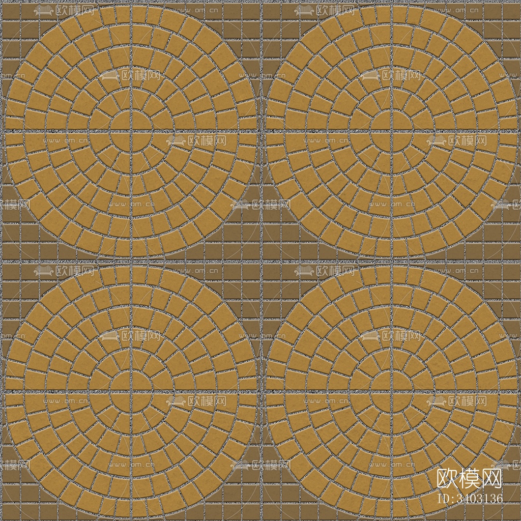 无缝鹅软石拼花地砖人行道路地面广场铺贴下载