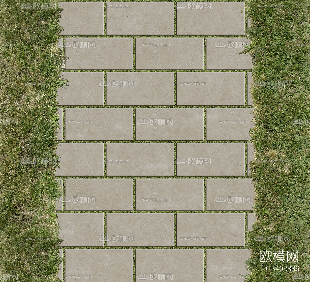 无缝公园透水砖草坪砖植草砖停车位铺装铺路下载