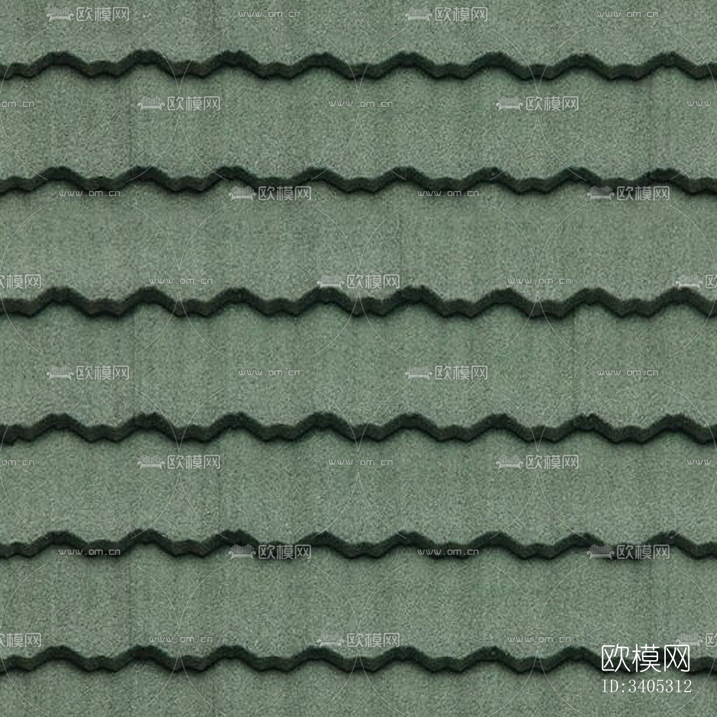 绿色 屋顶 屋面 瓦片