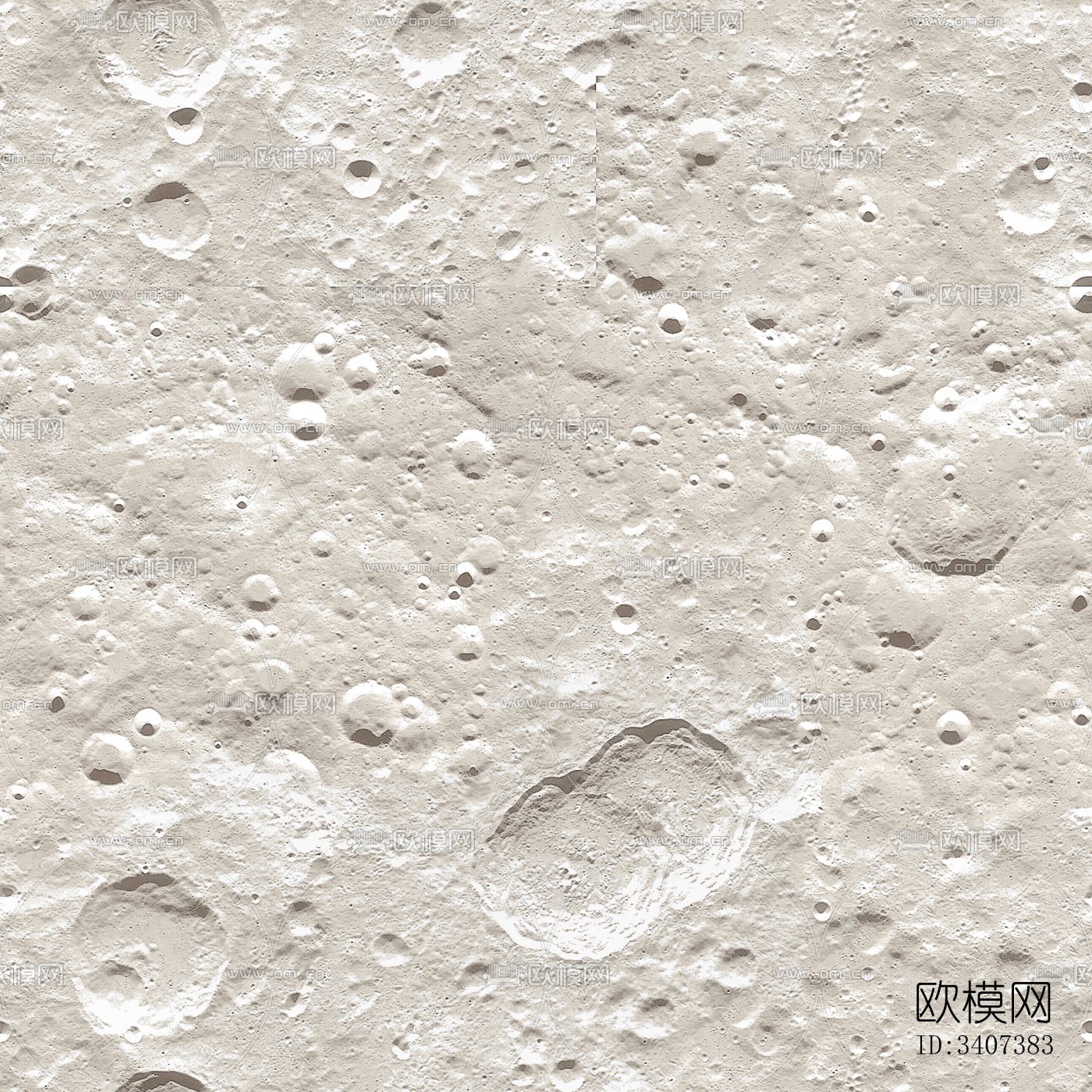 无缝米黄色月球石陨石坑贴图下载