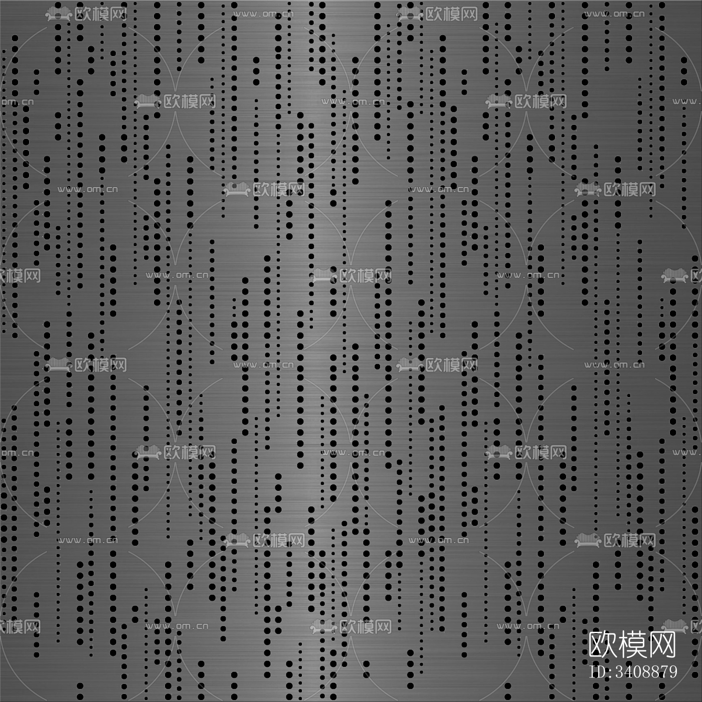 黑钛色拉丝金属渐变穿孔铝板贴图下载