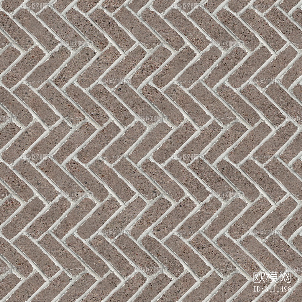 无缝人字纹拼花水泥地砖人行道路地面广场铺贴下载