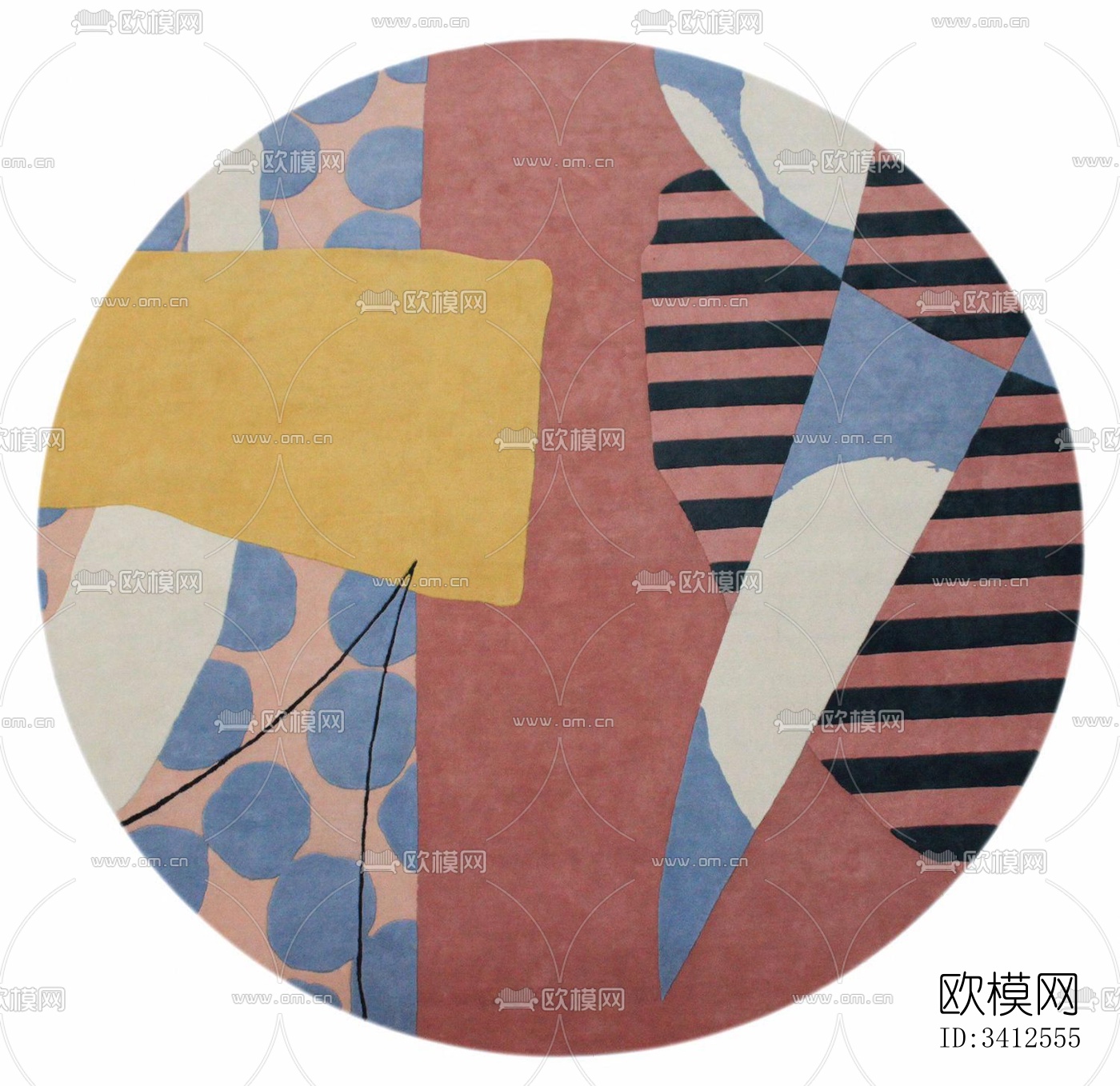 现代圆形地毯下载