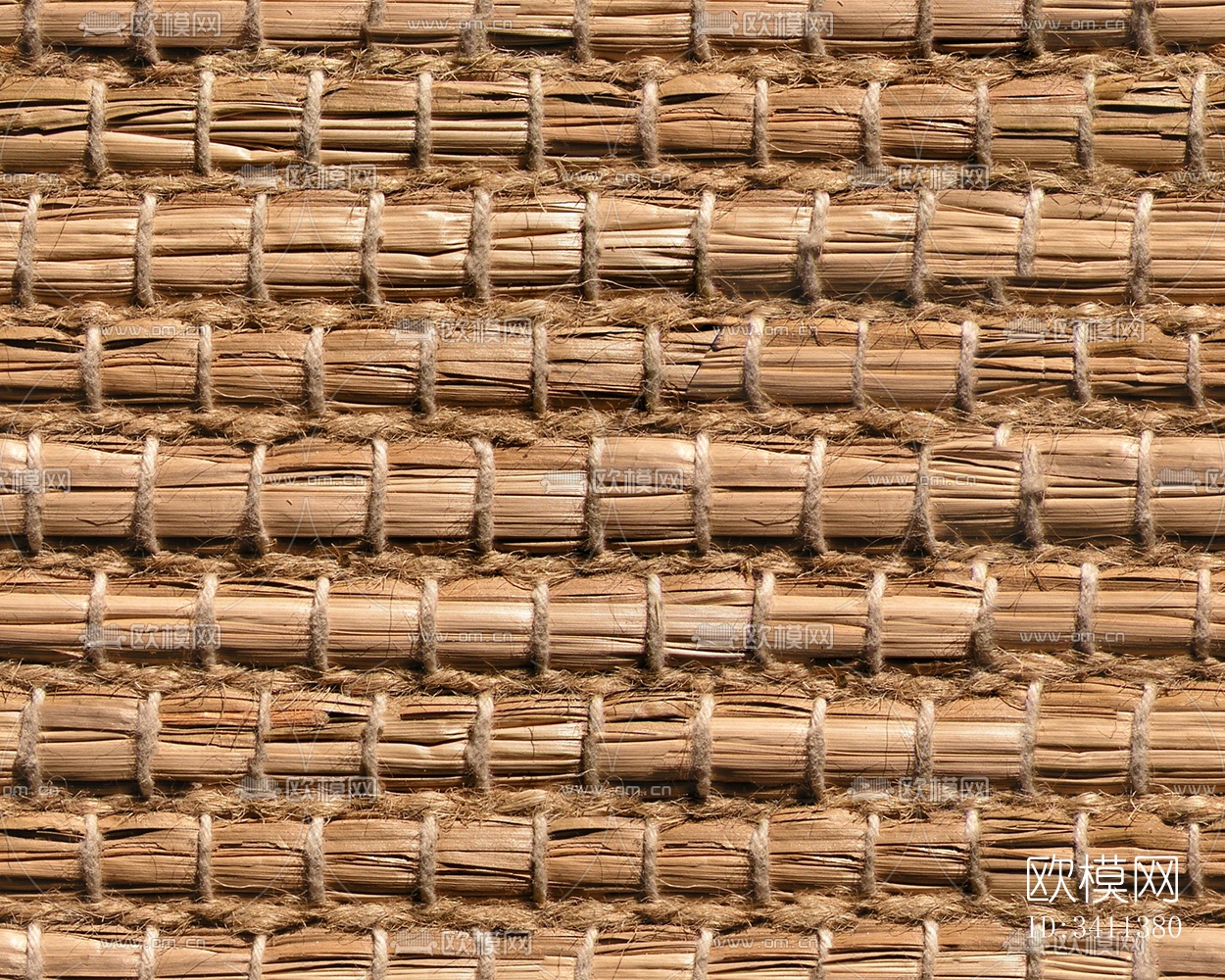 无缝黄色草编藤编竹编编织席子材质下载