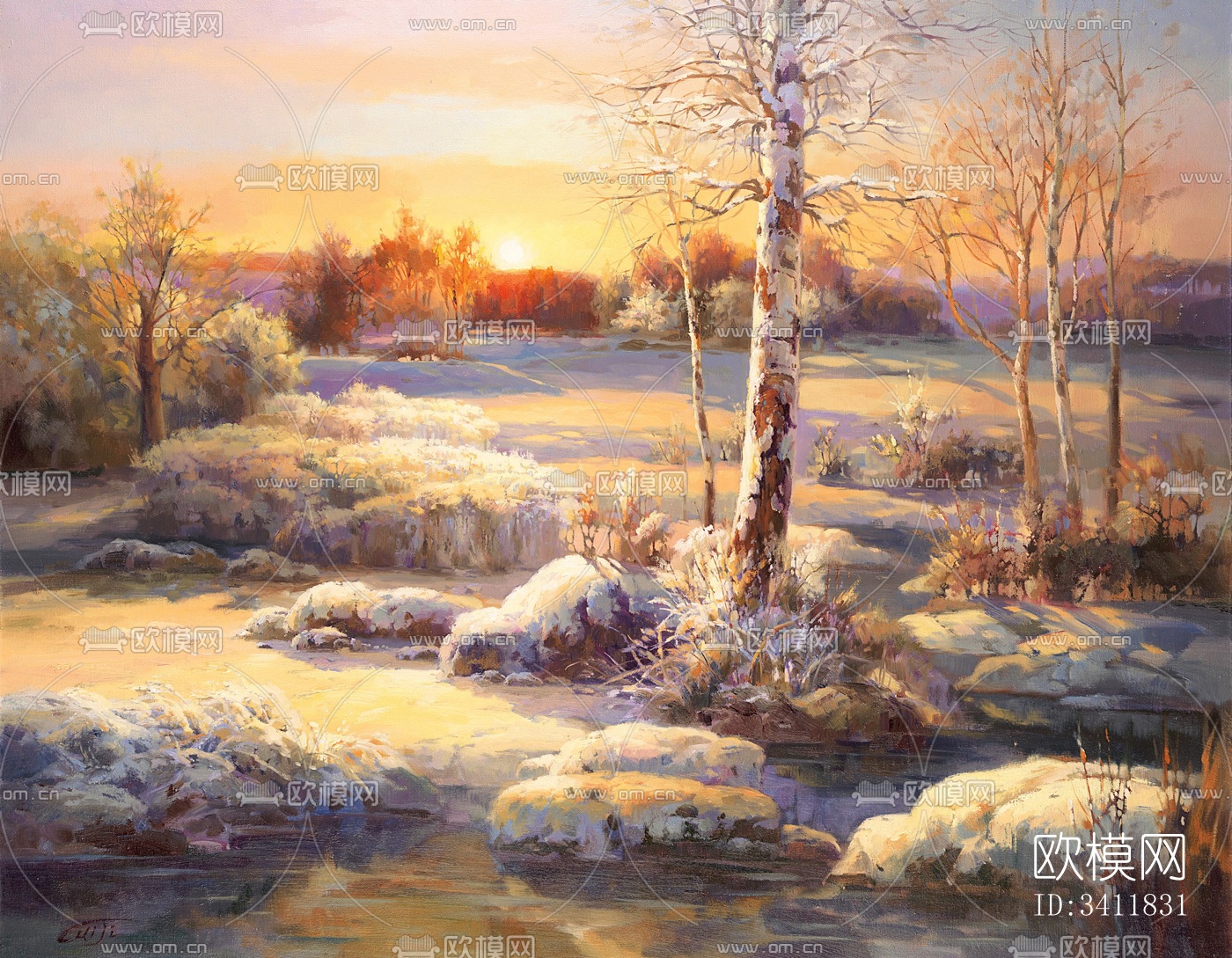 风景油画下载