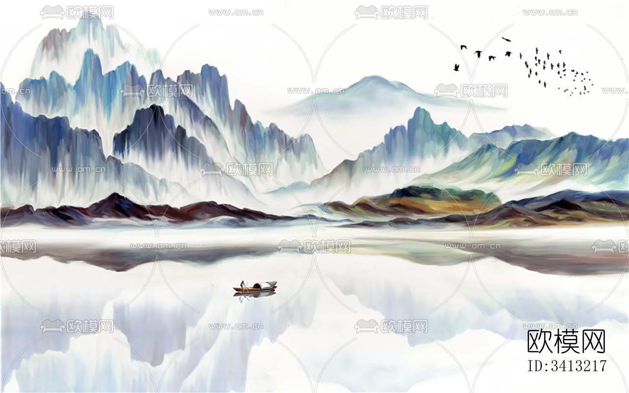 装饰壁画下载（渲染图1）