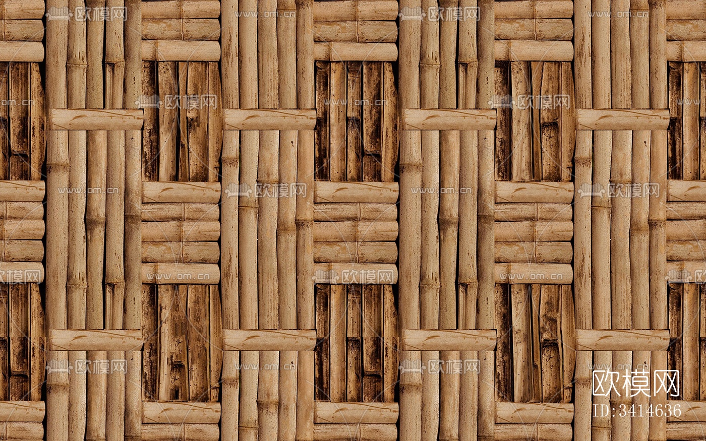 无缝做旧竹子竹编编织栅栏下载