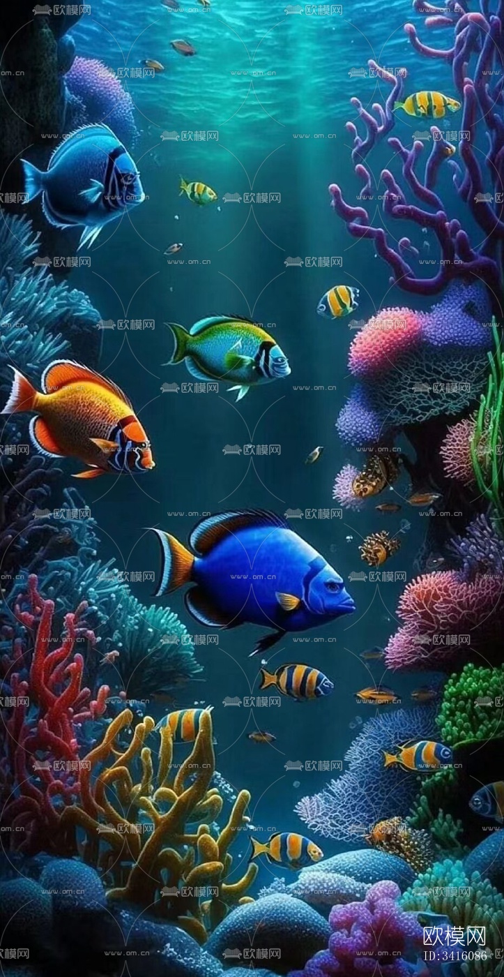 鱼缸贴图下载
