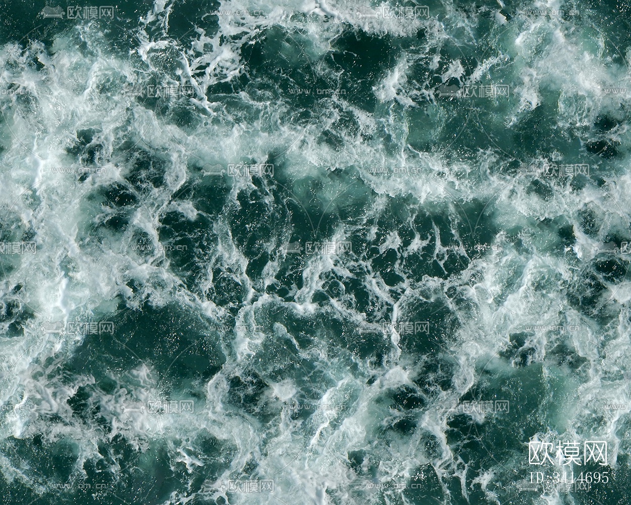 无缝绿色水波纹水面水池浪花海浪纹理下载