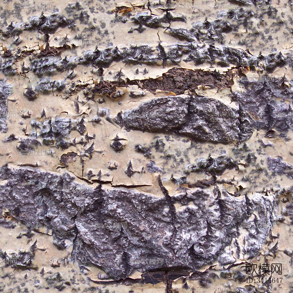 无缝开裂干枯树皮树干纹理下载