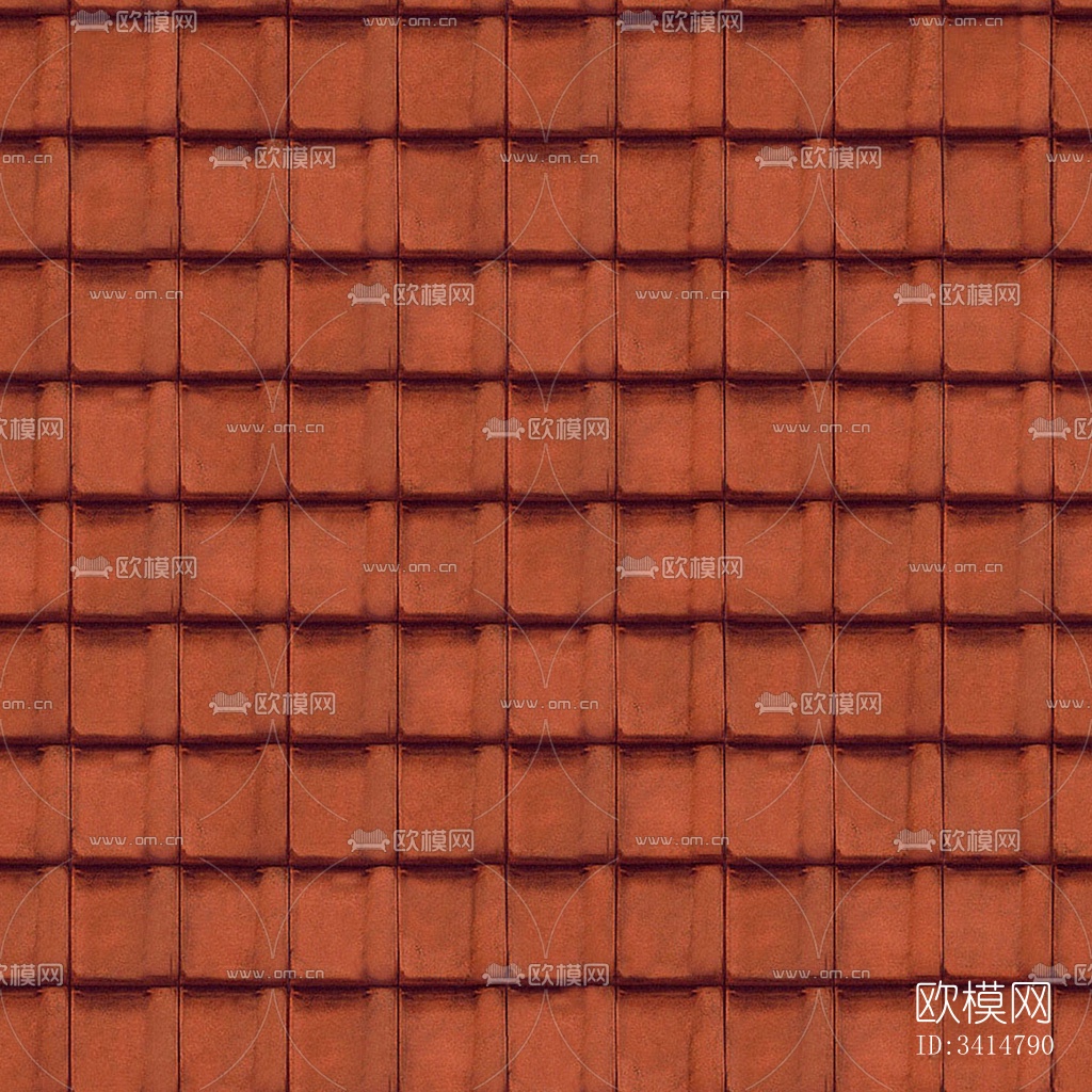 无缝别墅建筑屋顶陶土陶瓷瓦片下载