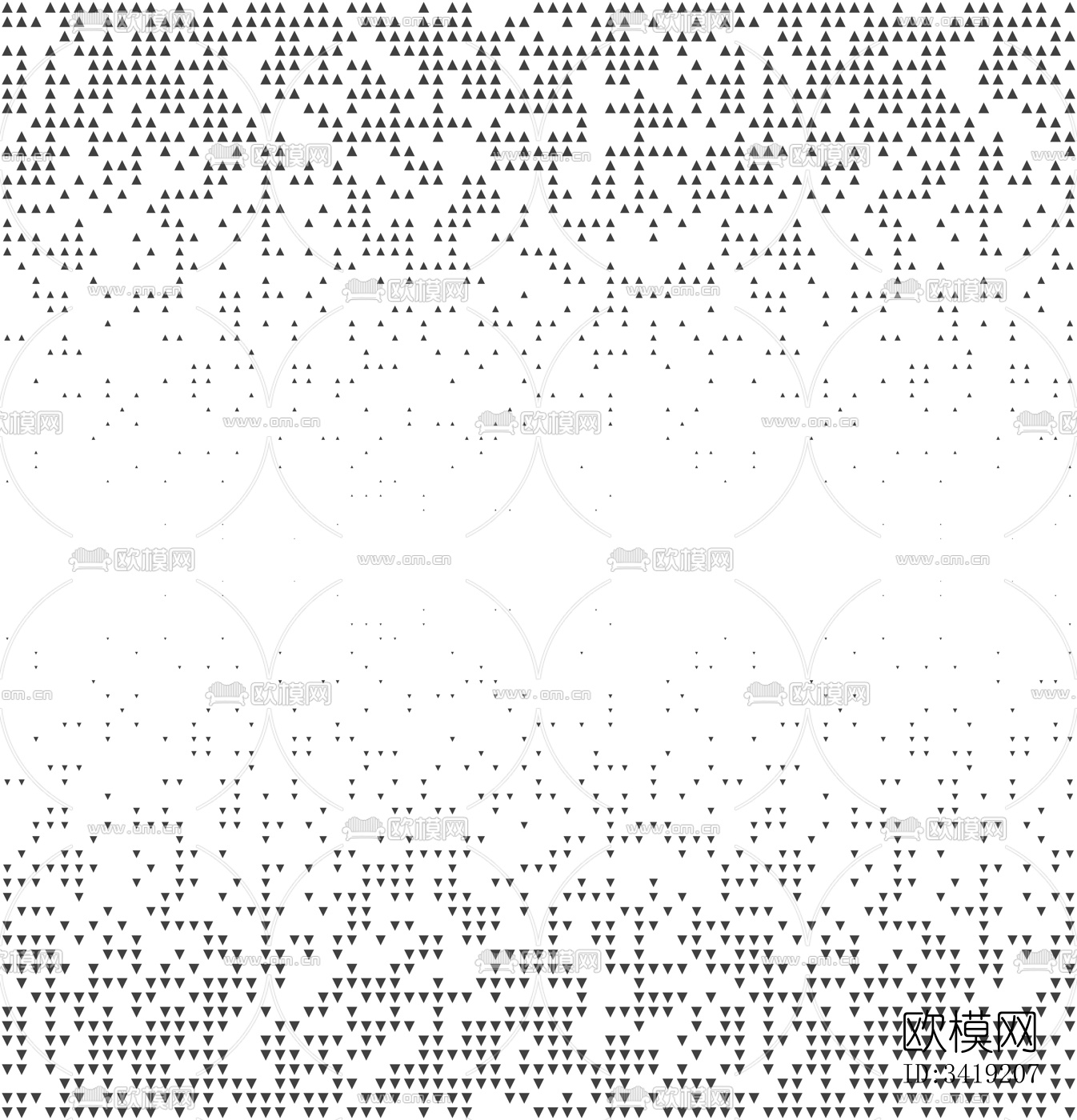 黑白渐变三角形穿孔板 金属板 镂空板 冲孔板黑下载