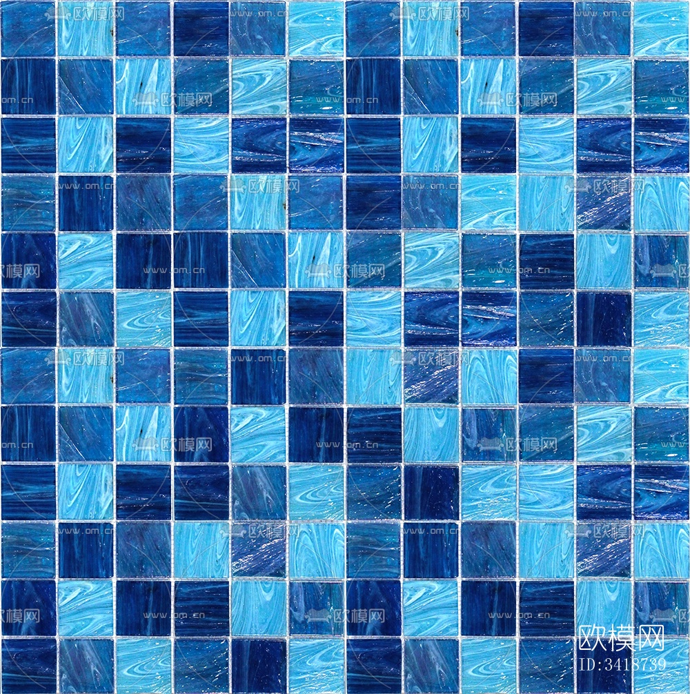 无缝浴室泳池蓝色马赛克瓷砖石材方格子砖拼花地砖墙砖瓷砖下载