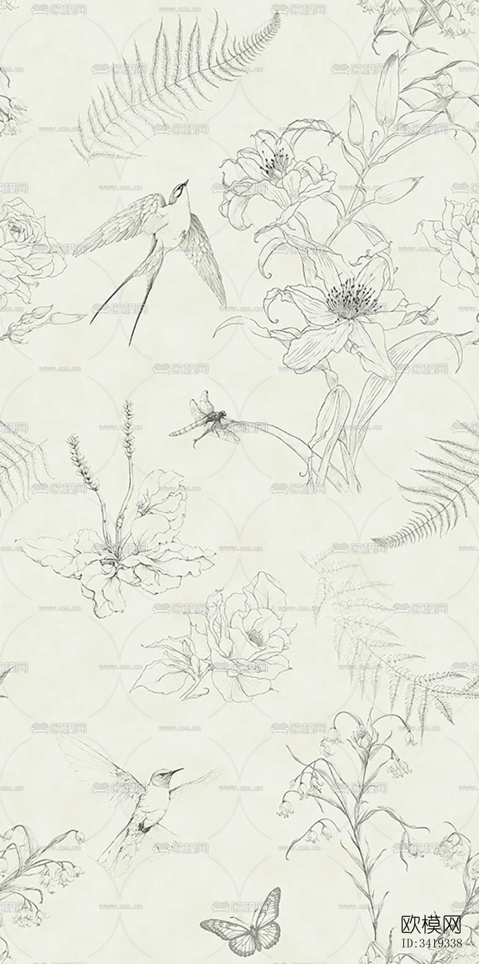 法式复古花砖 墙砖下载