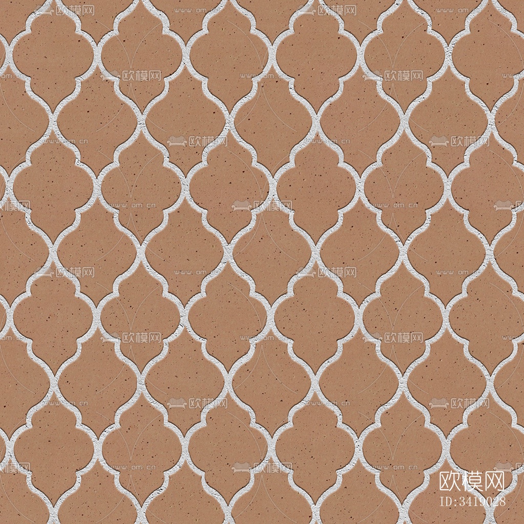 无缝陶瓦几何拼花地砖人行道路地面广场铺贴下载