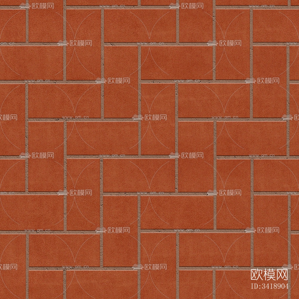 无缝人字纹陶瓦拼花地砖人行道路地面广场铺贴下载