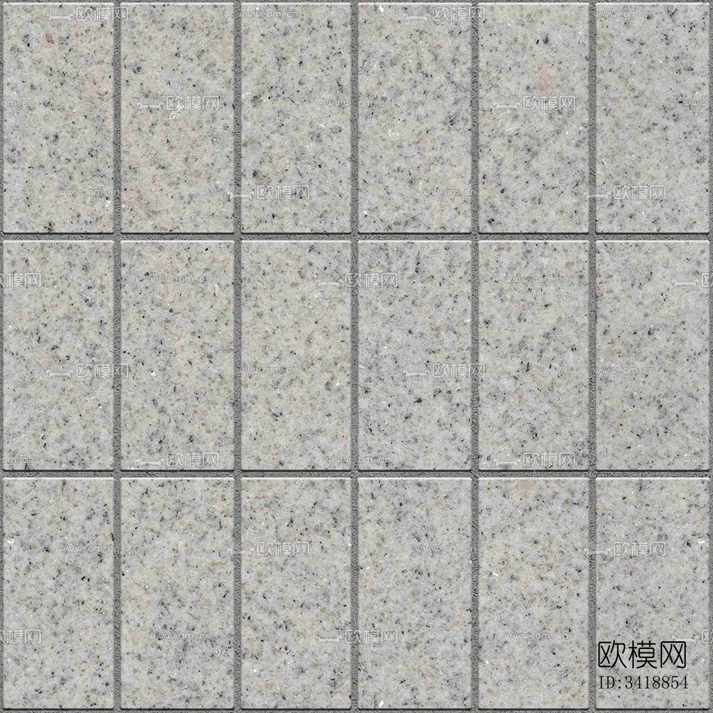 无缝芝麻灰色花岗岩石材拼花地砖人行道路地面广场铺贴下载