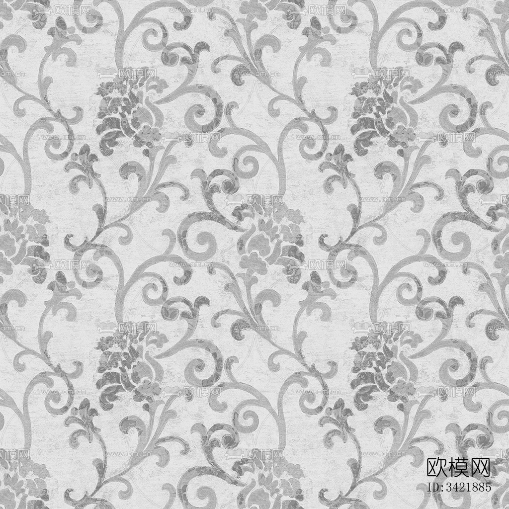 无缝现代欧式植物花纹图案墙纸壁纸壁布下载