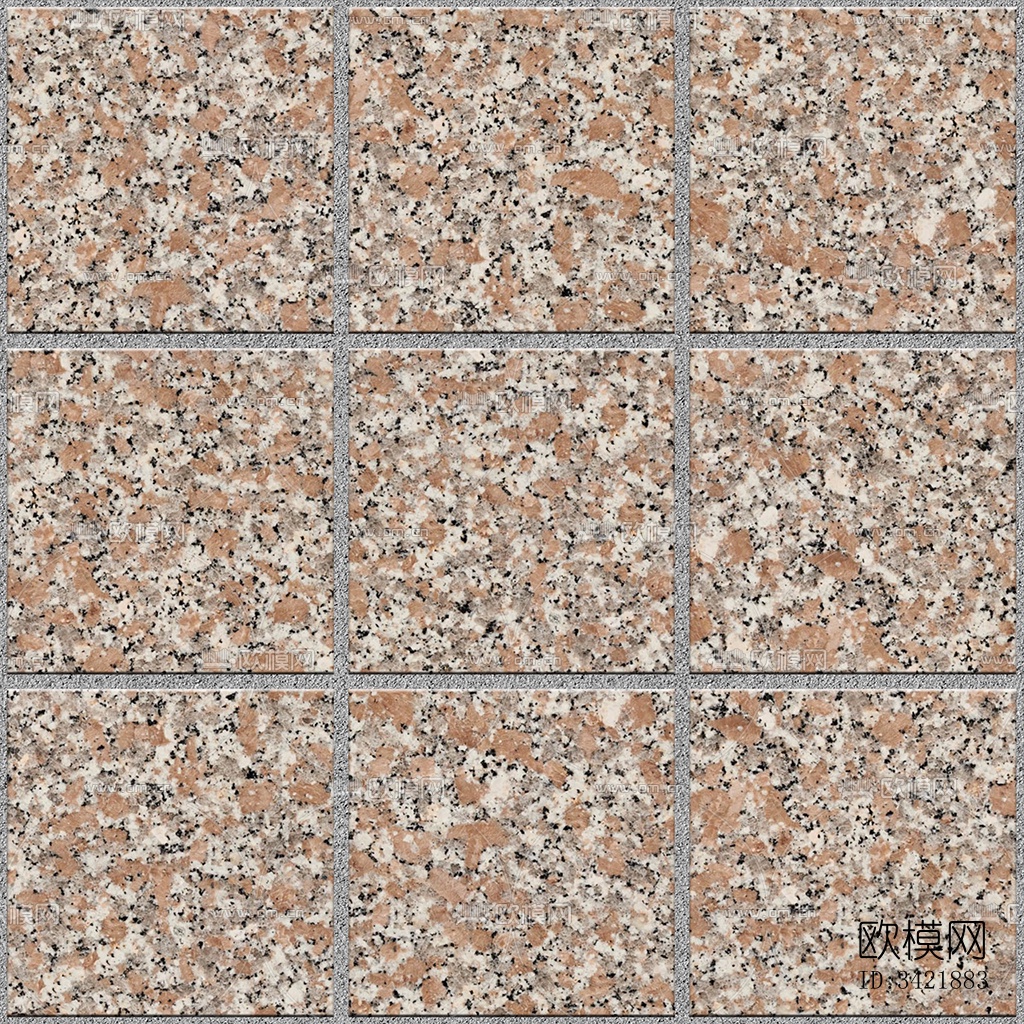 无缝花岗岩石材拼花地砖人行道路地面广场铺贴下载