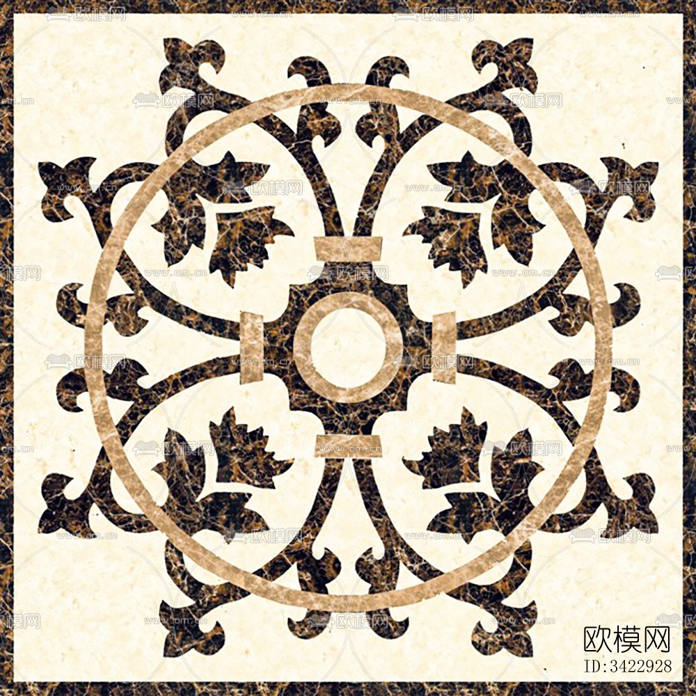 欧式石材拼花 方形拼花 大理石拼花 瓷砖地面下载