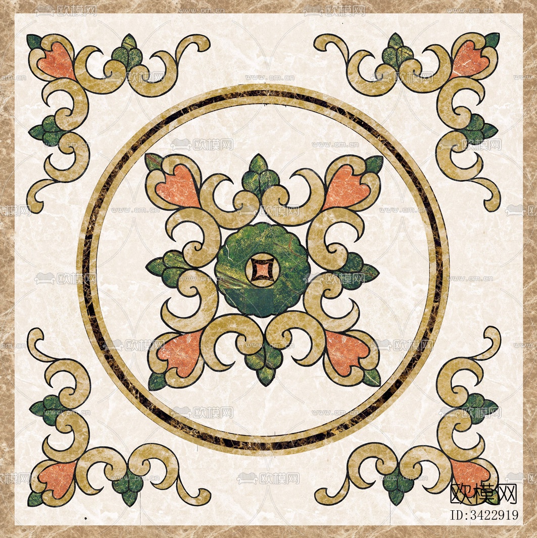 欧式石材拼花 大理石拼花 瓷砖地面下载