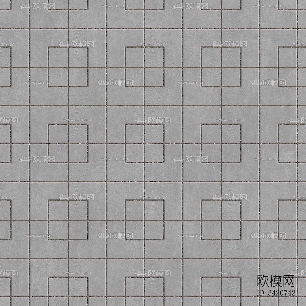 无缝拼花水泥地砖人行道路地面广场铺贴下载