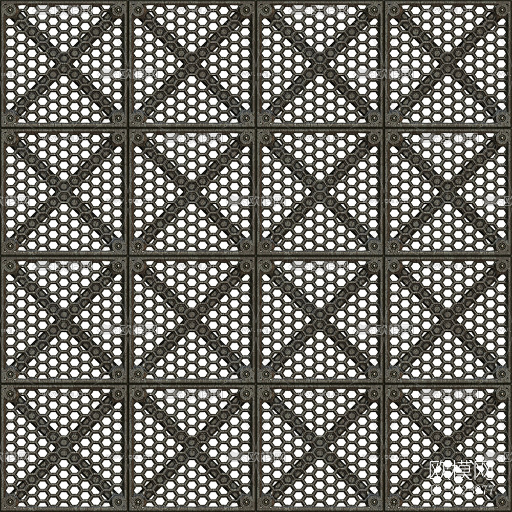 无缝免扣灰色做旧镂空金属网格编织网下载