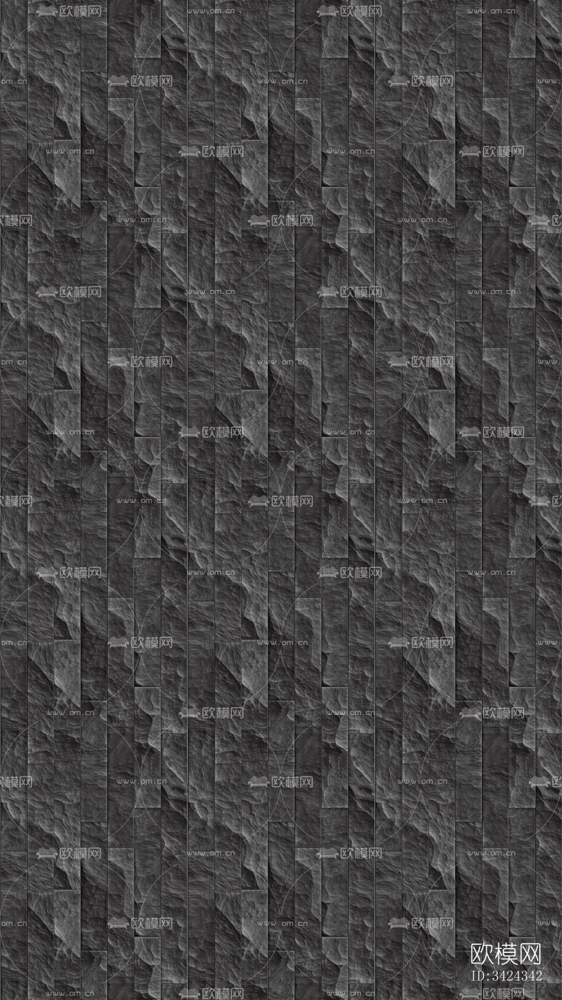 无缝深色质感文化石PU毛石下载