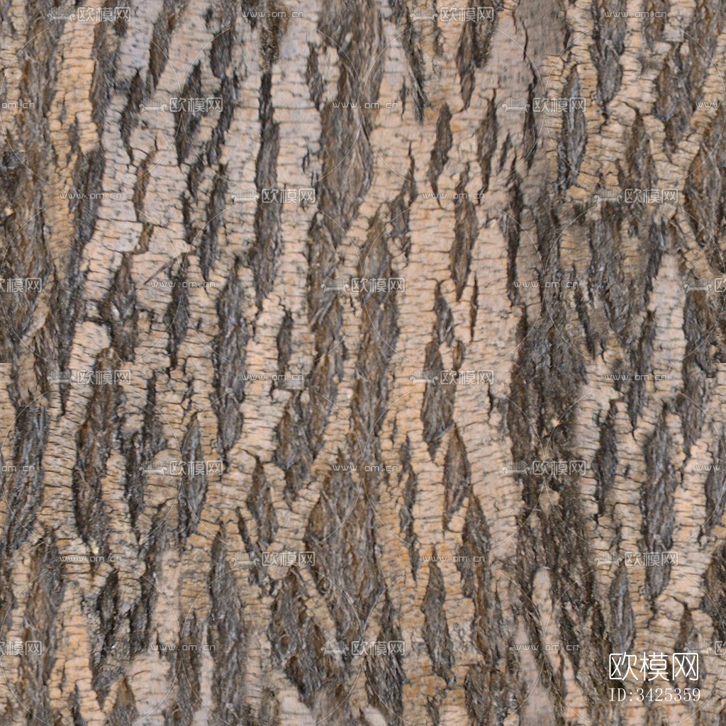 无缝开裂干枯树皮树干纹理下载