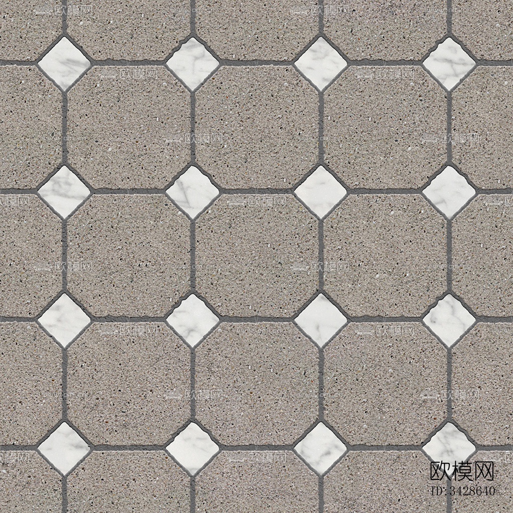 无缝拼花水泥地砖人行道路地面广场铺贴下载