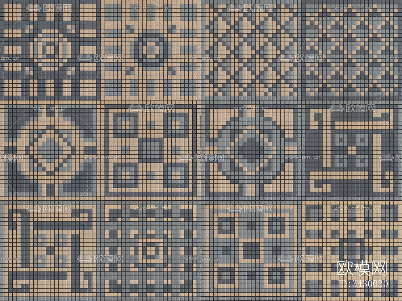 无缝拼花图案马赛克瓷砖石材方格子砖拼花地砖墙砖瓷砖下载