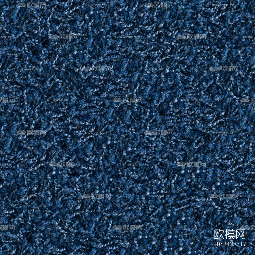 无缝现代酒店办公室蓝色粗纹肌理毛绒满铺地毯地垫下载