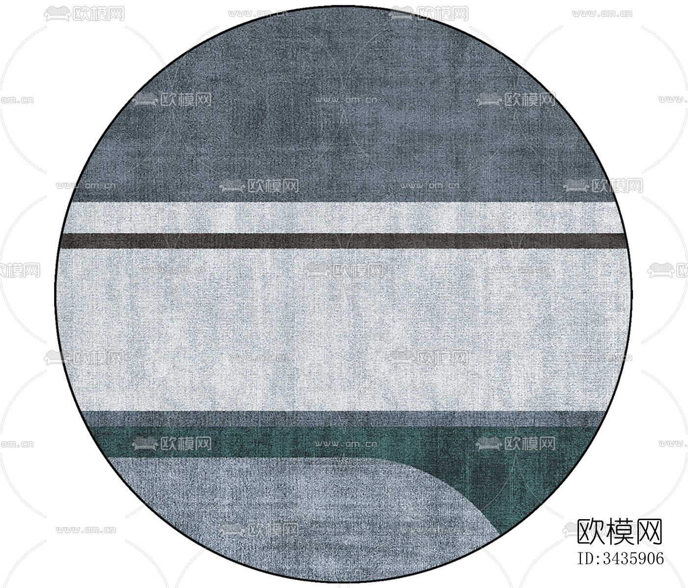 棕色系色块圆形绒布地毯贴图下载