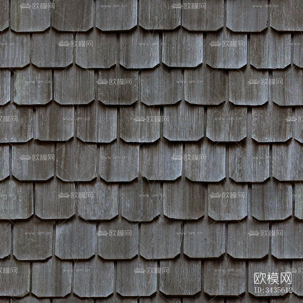 无缝做旧别墅建筑屋顶防腐木瓦片下载