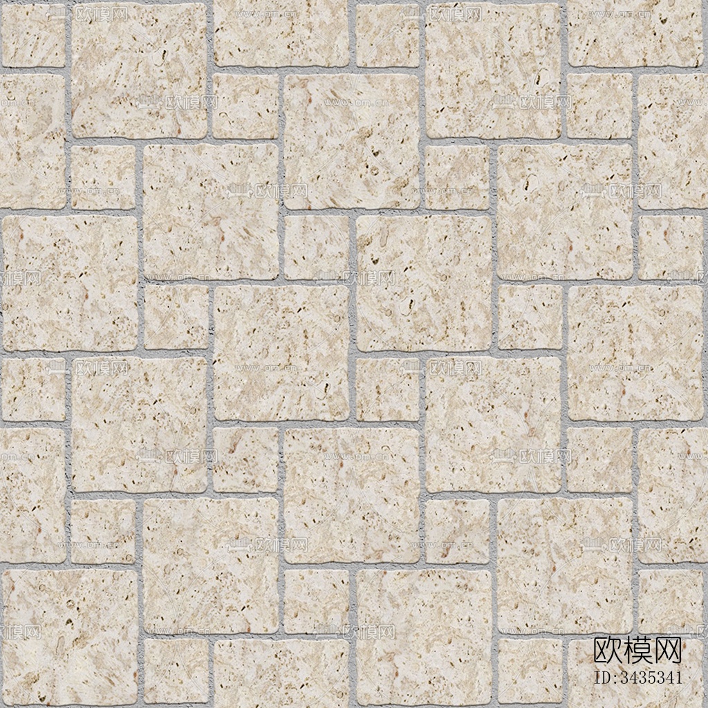 无缝花岗岩石材拼花地砖人行道路地面广场铺贴下载