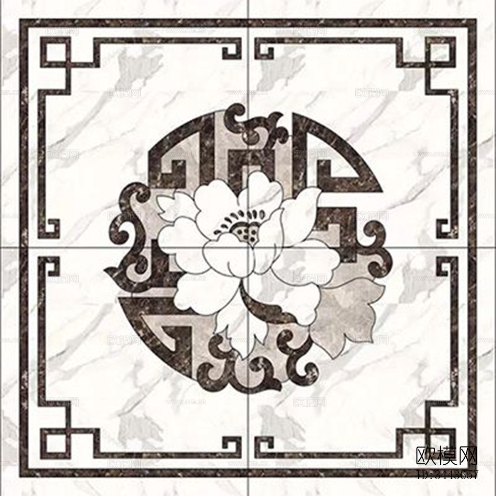 新中式石材拼花 大理石拼花下载