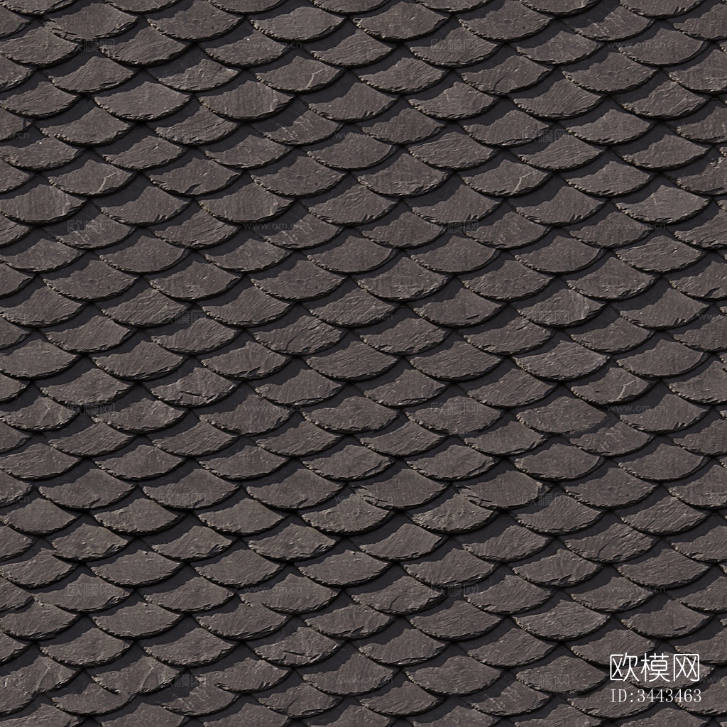 无缝别墅建筑屋顶中式仿古石板瓦片下载