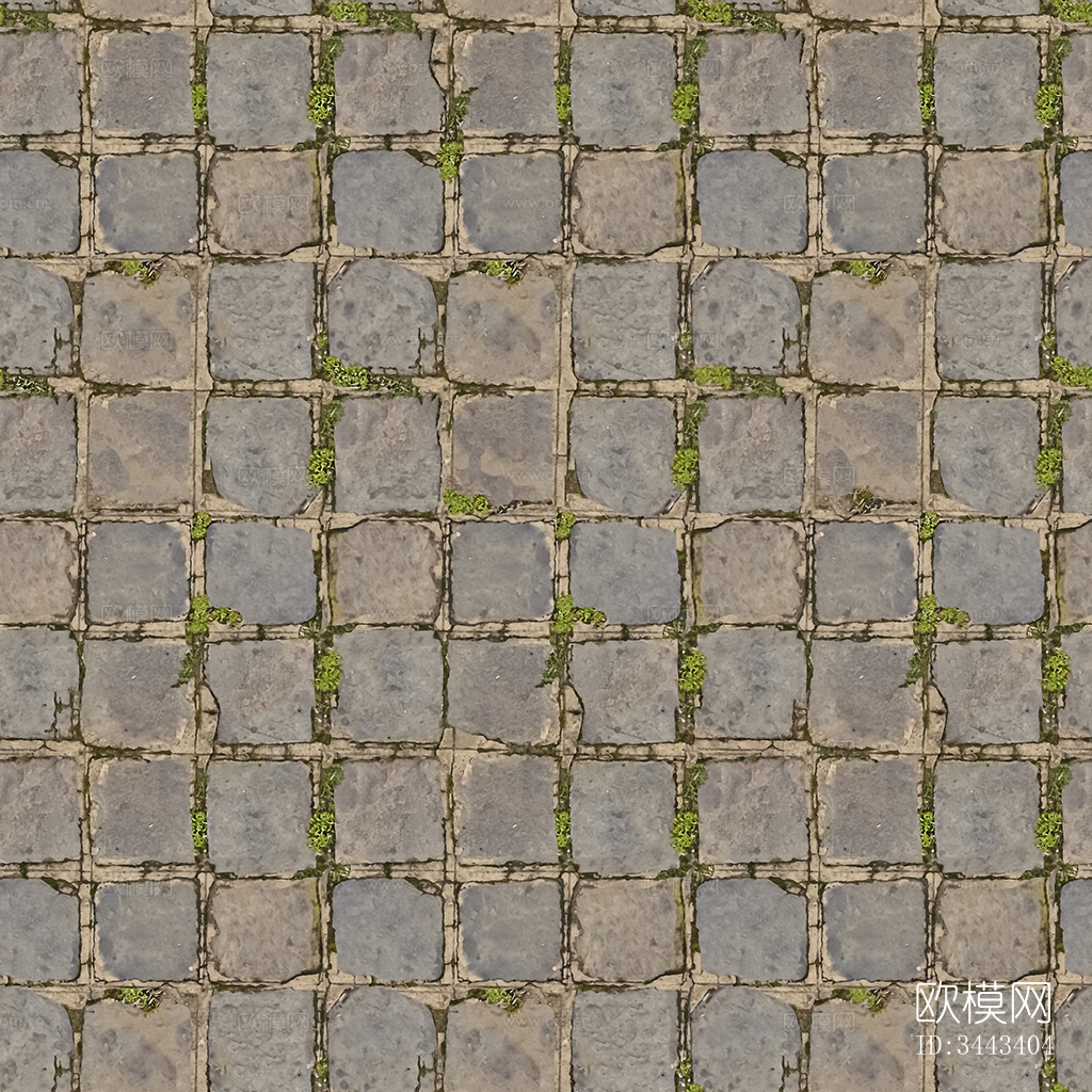 无缝破损水泥拼花地砖人行道路地面广场铺贴下载
