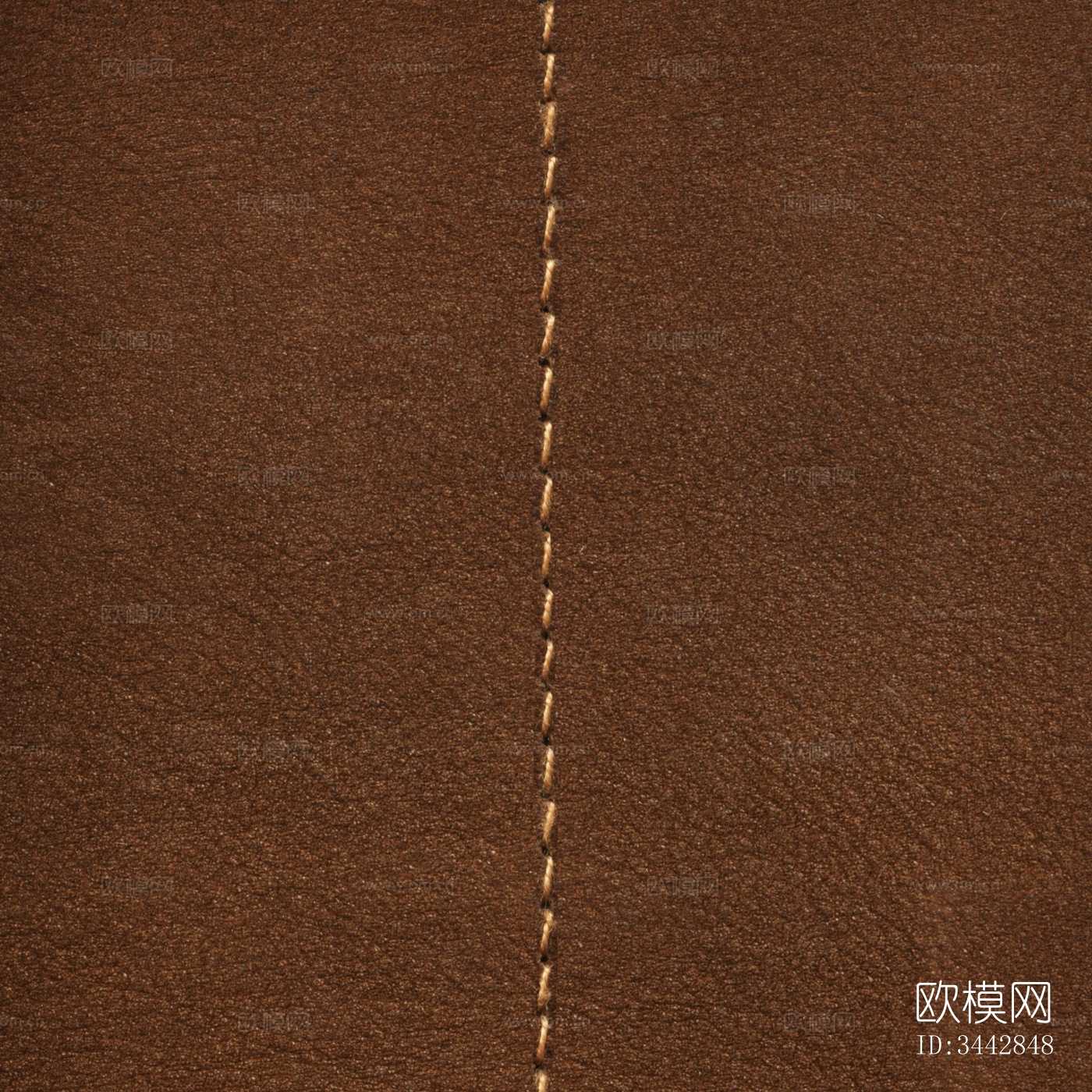 棕色衔缝粗纹皮革贴图下载