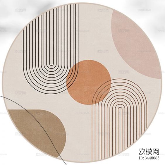 现代北欧圆形地毯下载