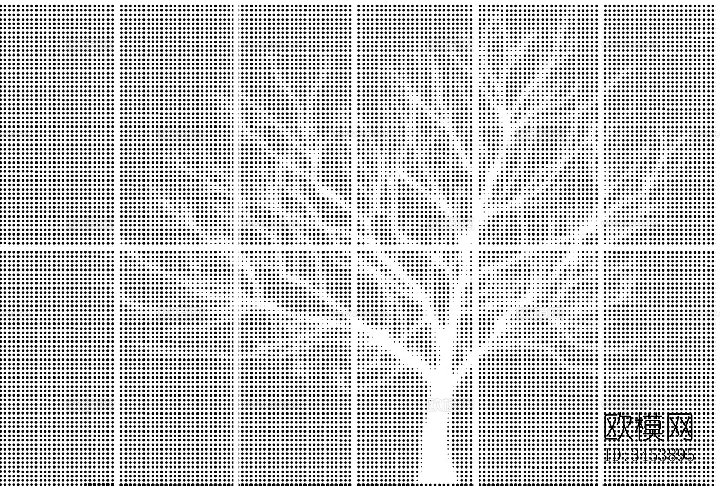 树形风景冲孔穿孔铝板下载