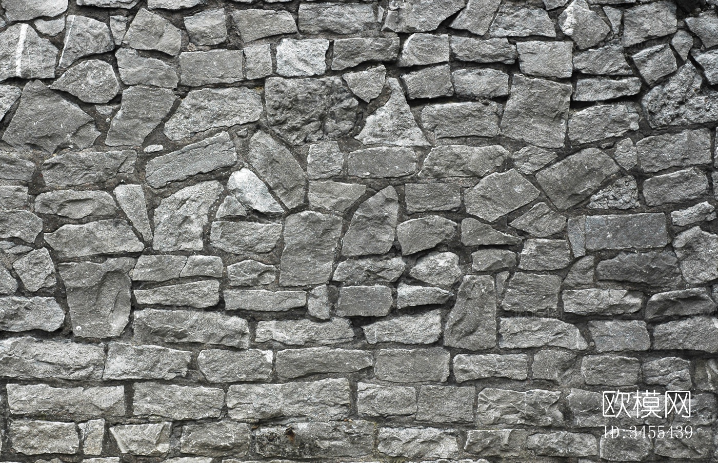 现代新中式其它外墙砖 灰色做旧石头墙面 墙砖 砖墙下载（渲染图1）