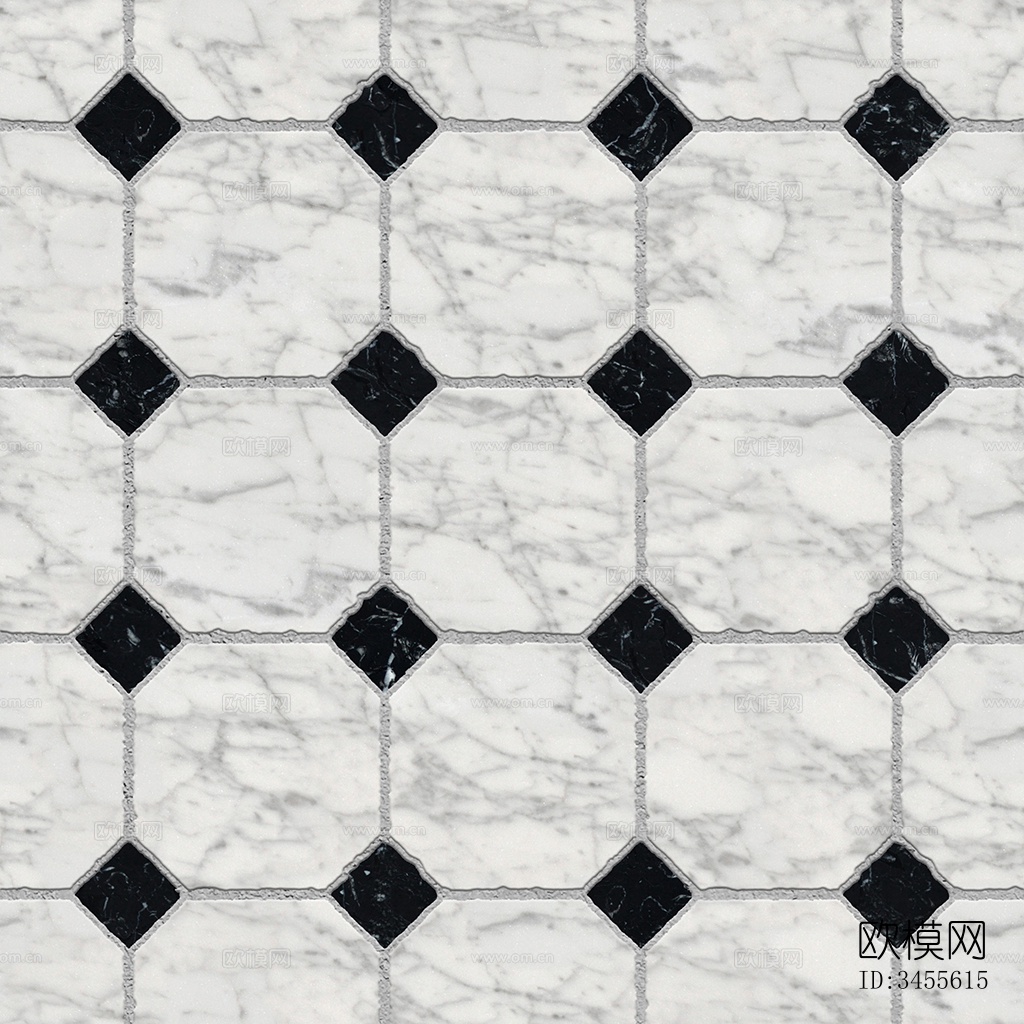 无缝花岗岩石材拼花地砖人行道路地面广场铺贴下载