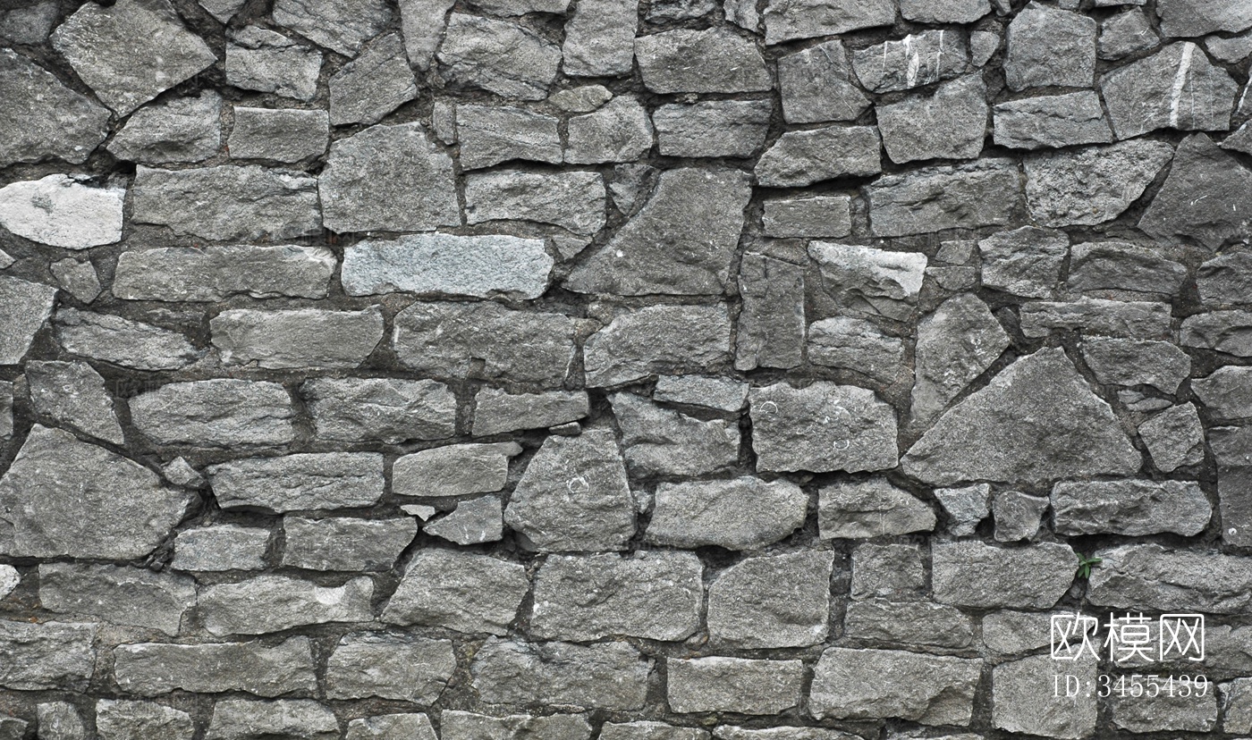 现代新中式其它外墙砖 灰色做旧石头墙面 墙砖 砖墙下载（渲染图2）