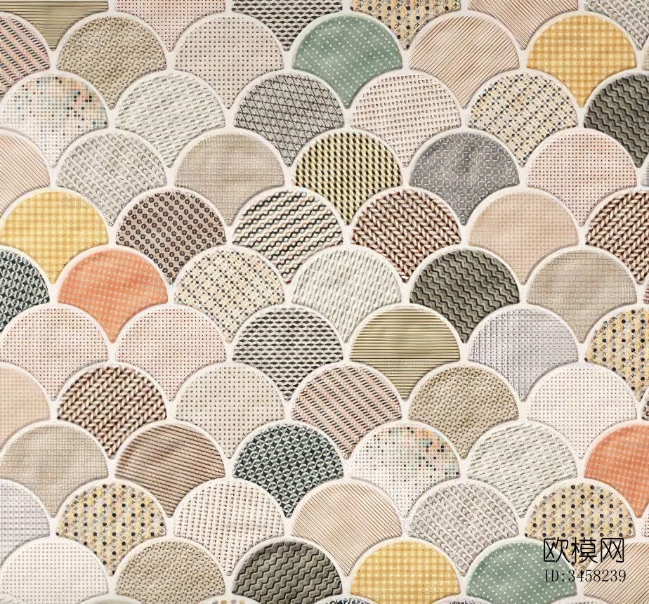 绿色复古港风马赛克下载